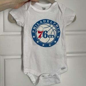 Philadelphia 76ers Infant Baby Onesie NEW never worn